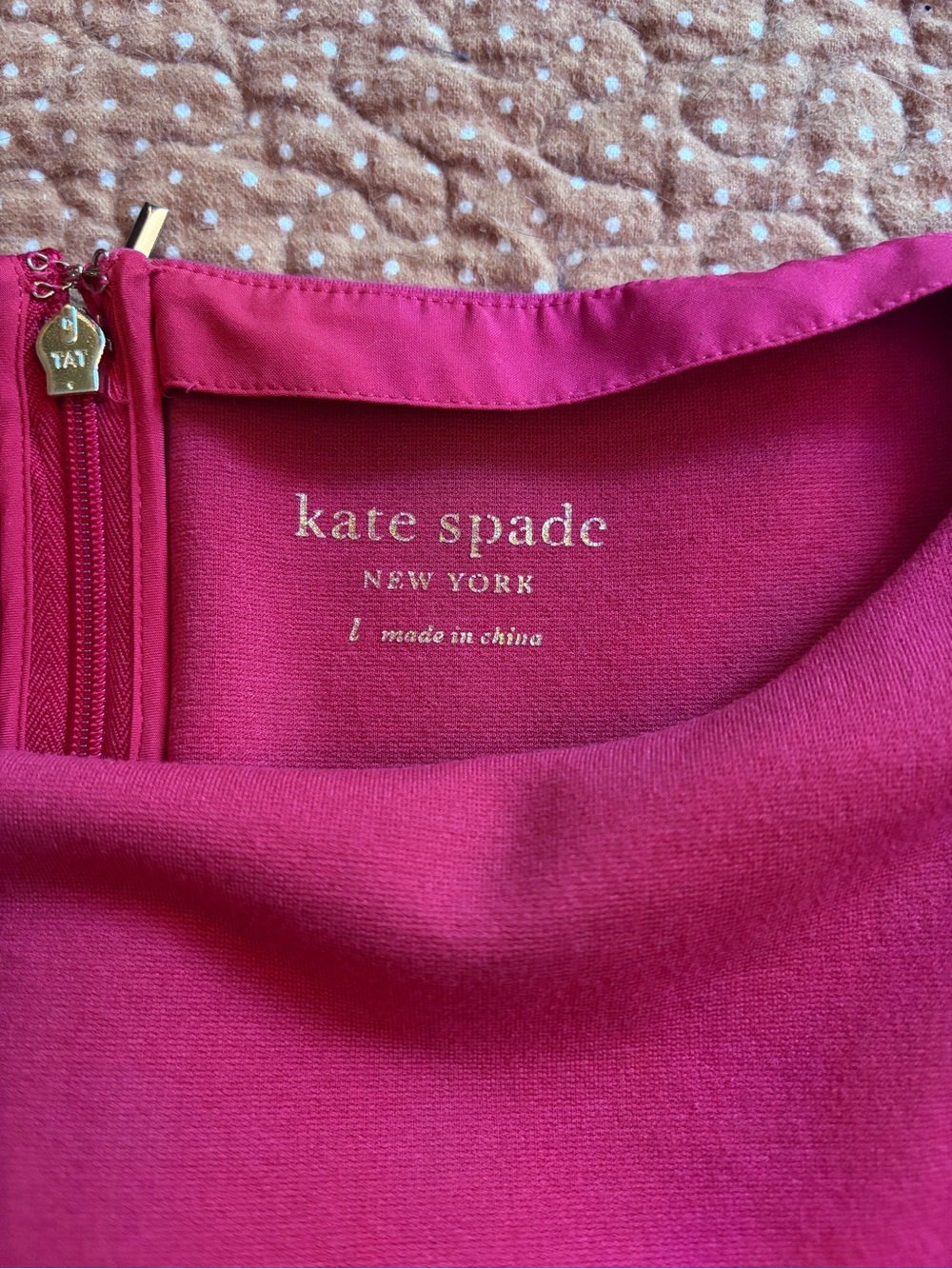 Kate Spade Dark Watermelon 3/4 Sleeve Fit and Flare Dress - Picture 10 of 12